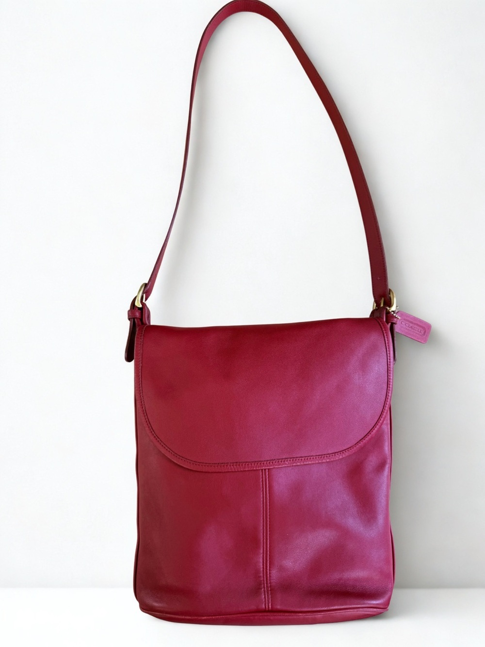 Vintage COACH 1997 Red Leather Whitney Crossbody Bag | Style 4115 - Picture 9 of 9